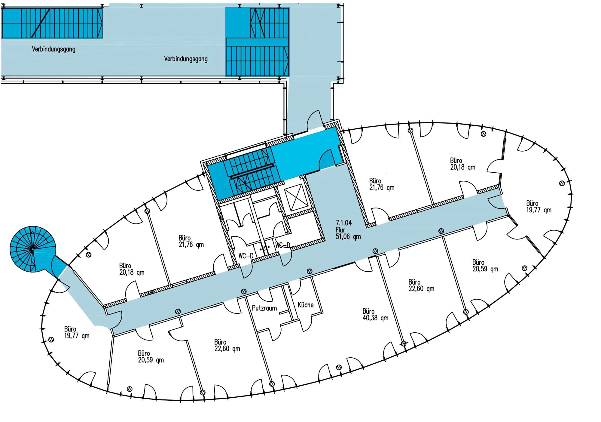 Grundriss der Räume in der IZB Ellipse