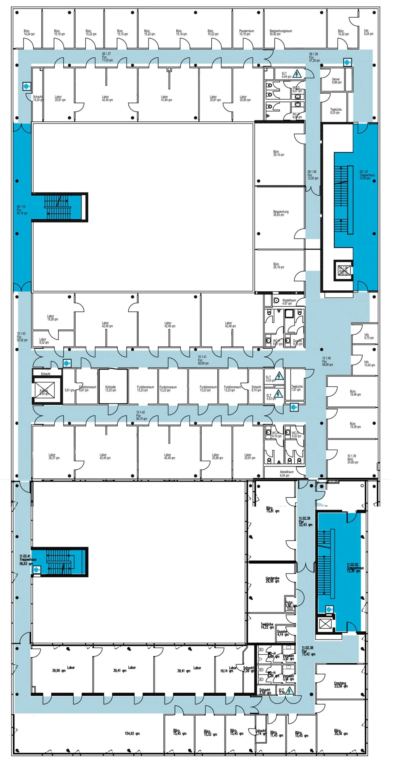 Grundriss der IZB Laboreinheiten